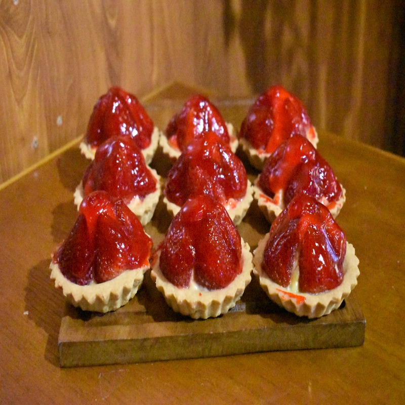 pastel de fresa